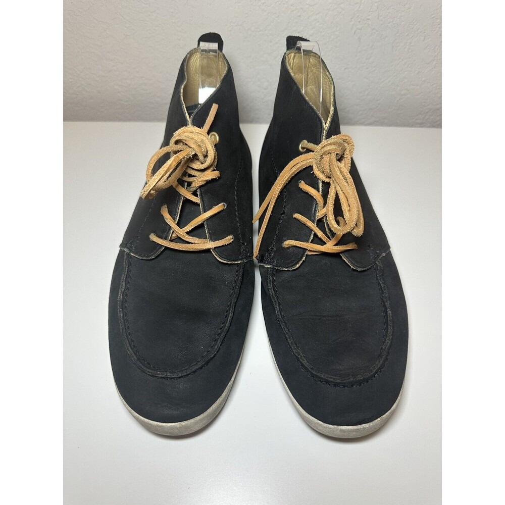 UGG Manhattan Chukka Ankle Boots Shoes Black Leather Lace Up Men's SIZE 12